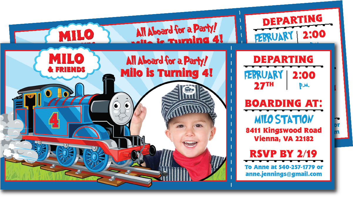 Thomas The Train Birthday Invitations - Convite De Aniversário Trem (1200x1200), Png Download