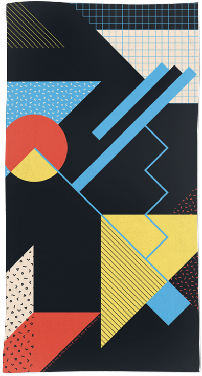 Toalha Retrometria Negro De Renata Guimarãesna - Graphic Design (800x800), Png Download