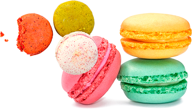 Feitos Artesanalmente De Frutas Deliciosas E Chocolate - Macaron (769x450), Png Download
