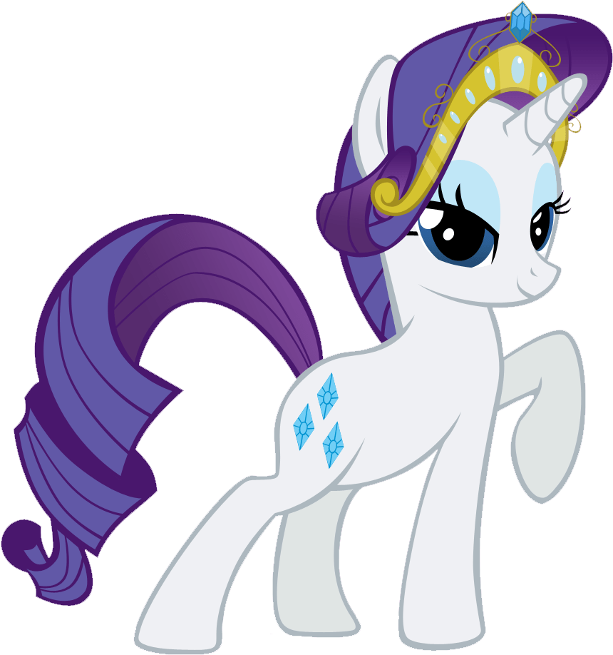Rarity Wearing Little Pony - My Little Pony Rarity With Crown (988x1007), Png Download