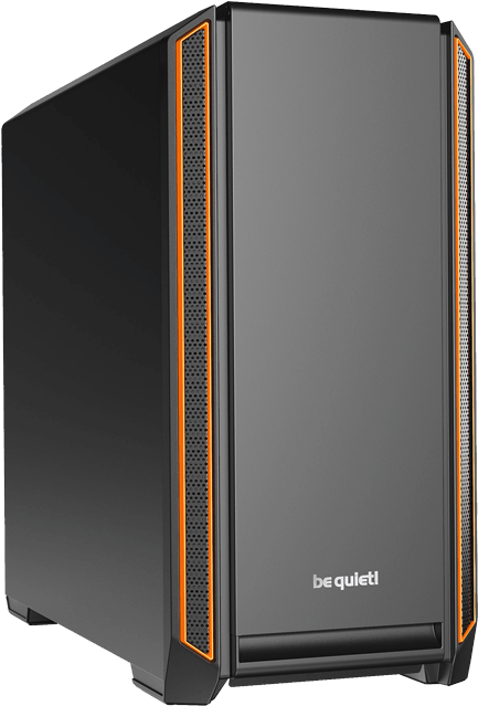 Silent Base 601, No Psu, E-atx, Black/orange, Mid Tower - Quiet Base 601 (700x700), Png Download