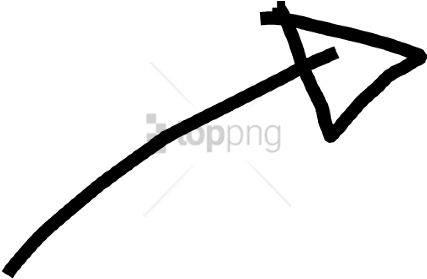 Free Png White Hand Drawn Arrow Banner Freeuse Png - White Hand Drawn Arrow (850x556), Png Download