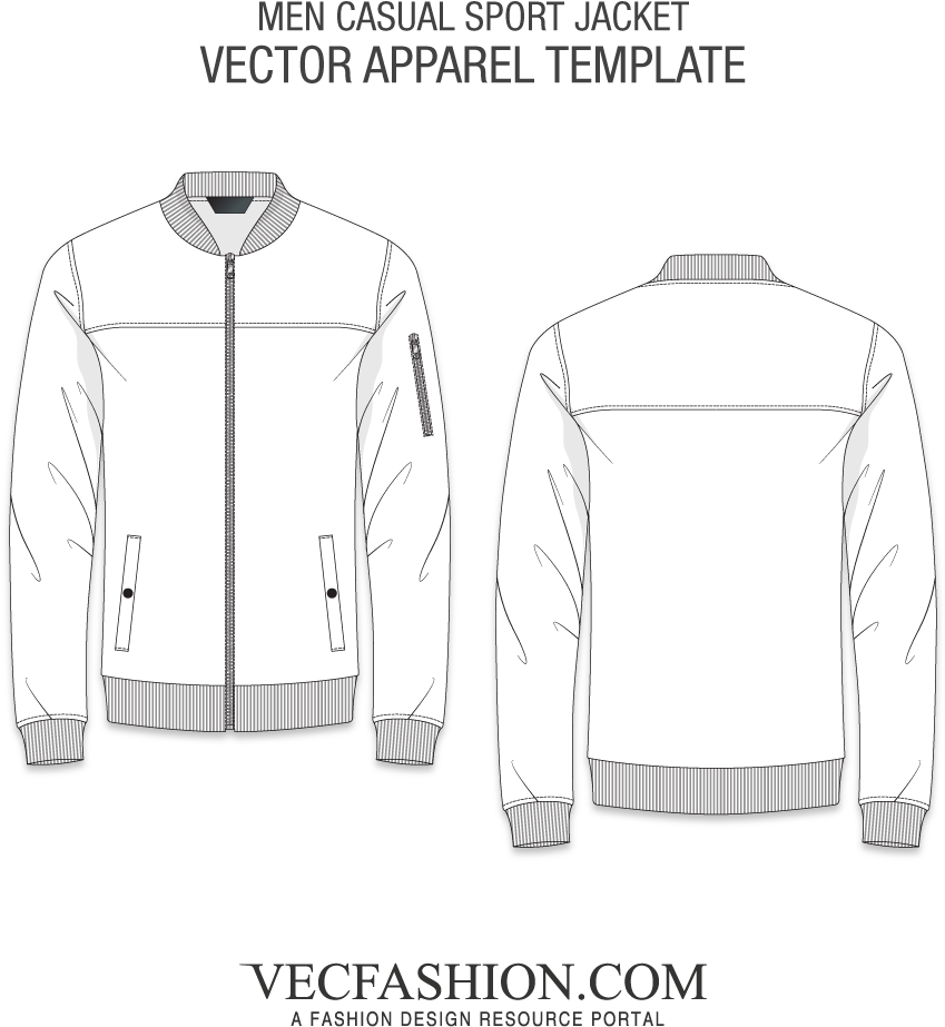 Men Casual Sport Jacket - Women Pants Template (1000x1000), Png Download