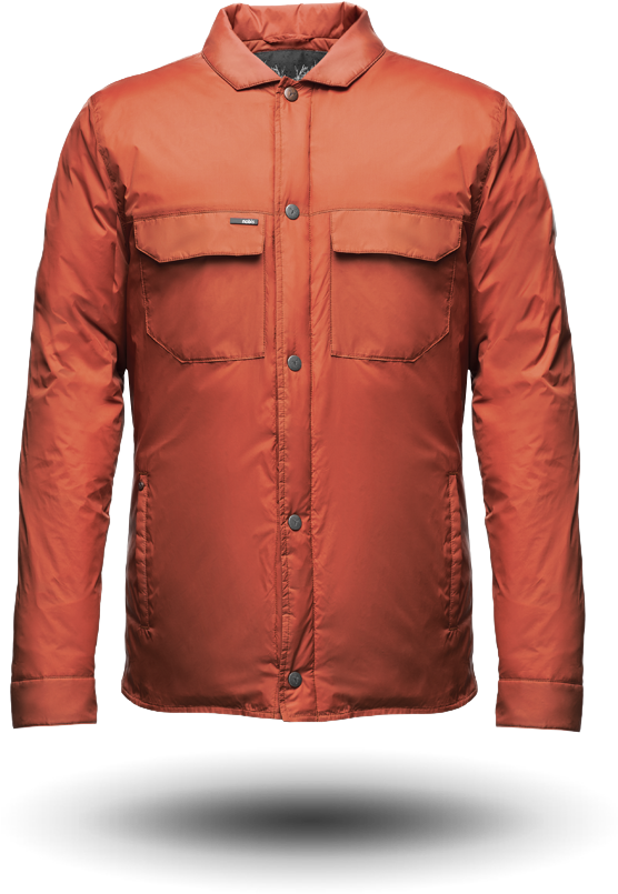 Men's Nobis Paxton Quilted Shirt Jacket Rust - Pocket (606x948), Png Download