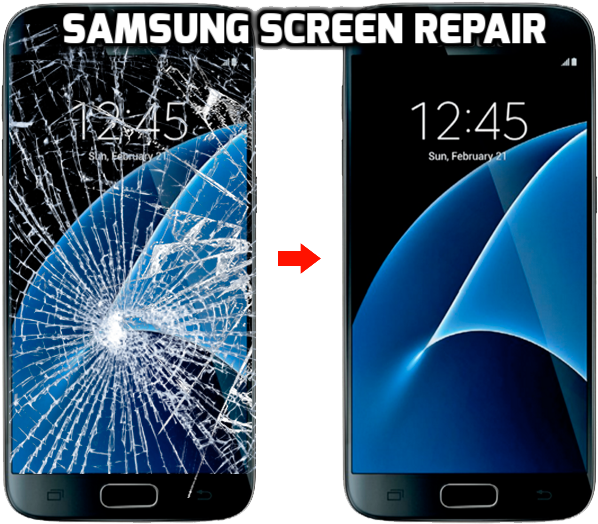 Samsung S3 Mini Screen Replacement London Uk - Samsung Galaxy S7 Edge Gold (615x538), Png Download