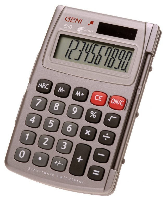 Image Digital Lcd Digit Pocket Size Desktop Desk - Lcd Calculator Png (800x800), Png Download