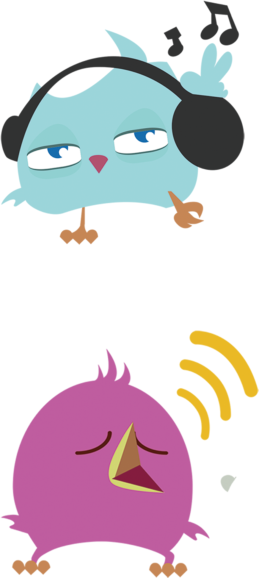 Pink Singer Clipart Wallpaper - De Passarinho Com Musica (1800x2443), Png Download