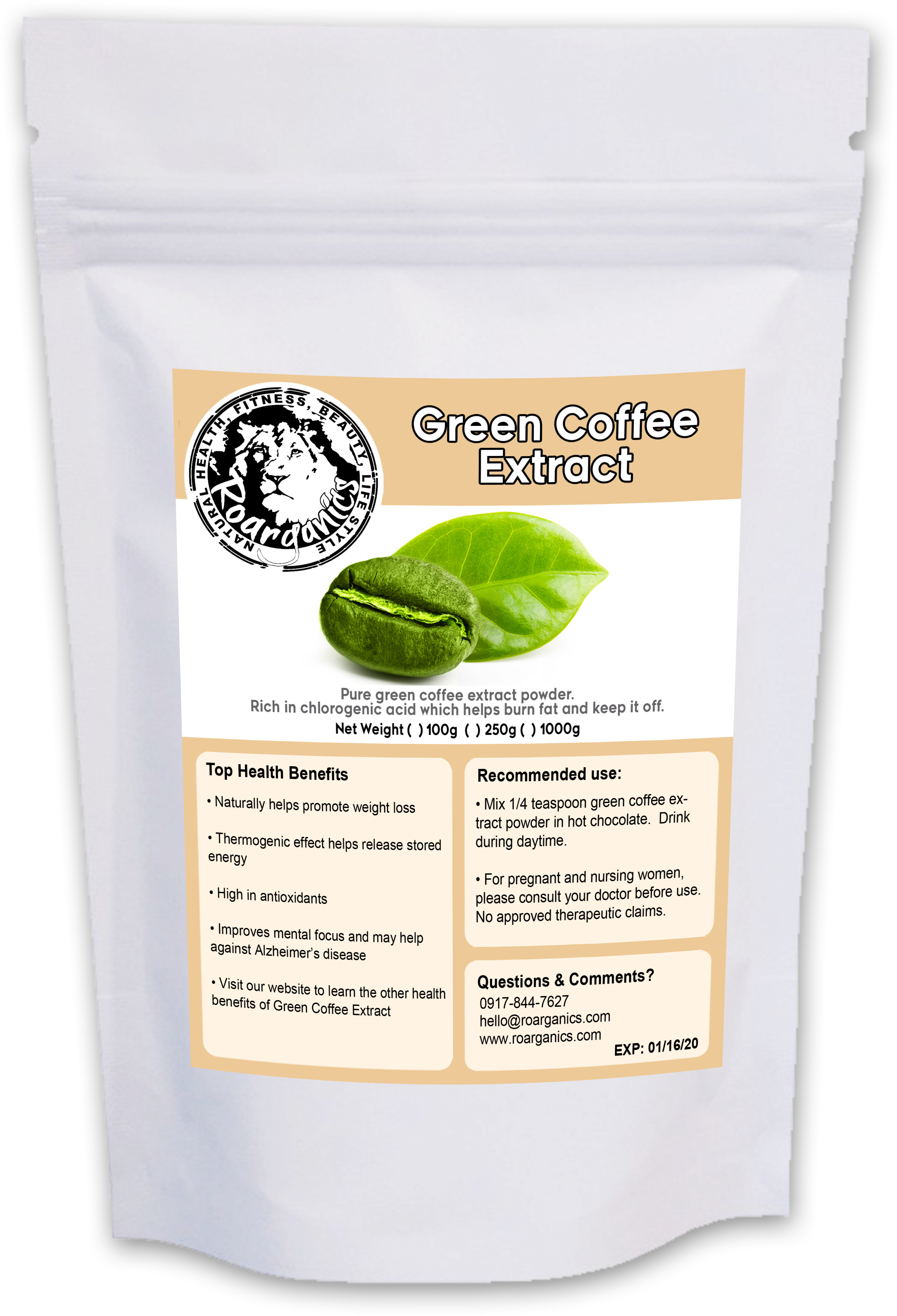 Green Coffee Bean Extract Powder - Green Coffee (4696x6250), Png Download