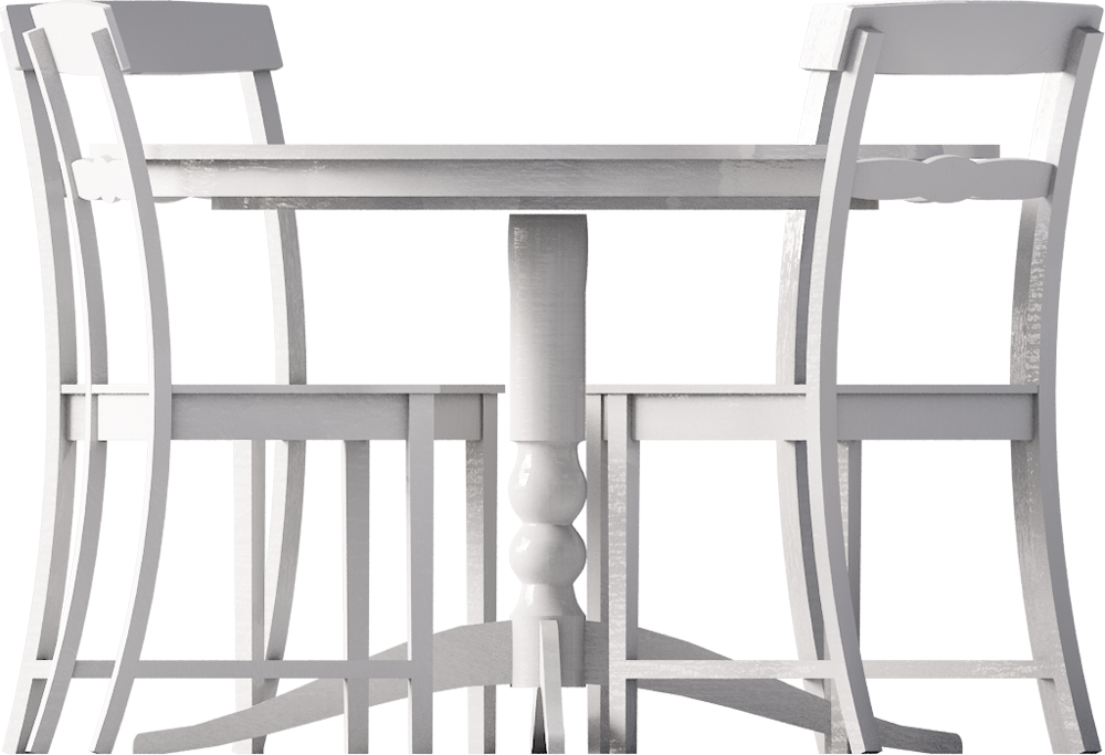 Frontview - Chair Table 2d Png (1000x683), Png Download