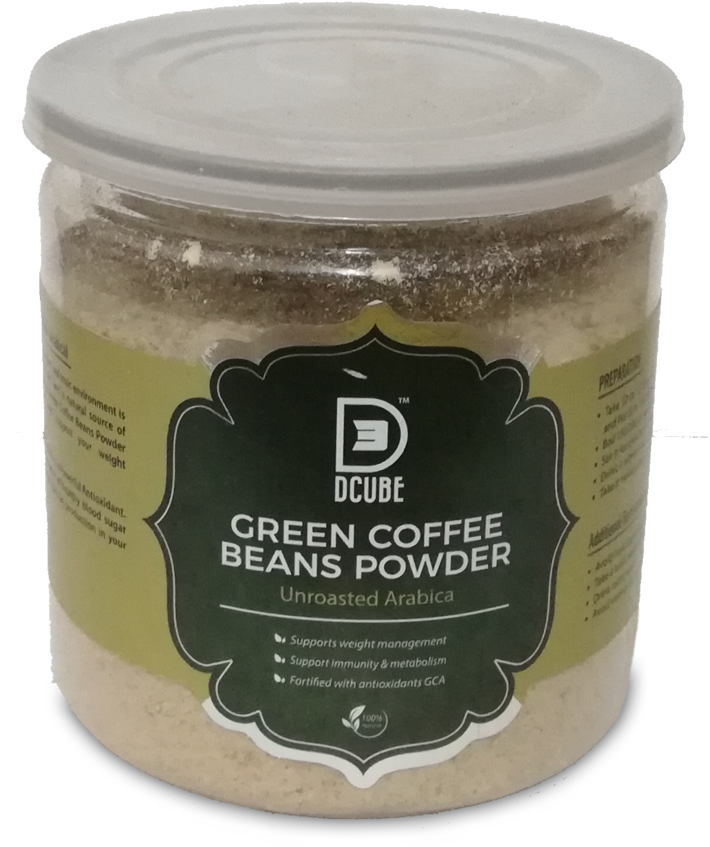 Dcube Green Coffee Powder 200g - Saumagen (956x1024), Png Download