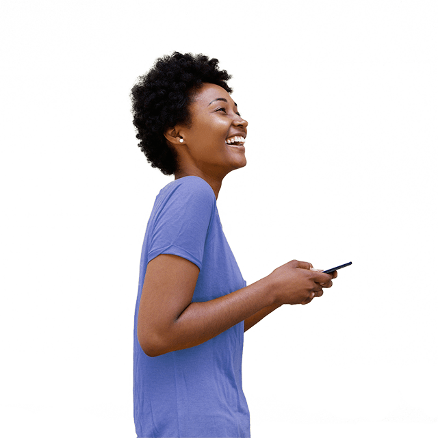 640 X 640 Www - Black Woman On Phone Png (640x640), Png Download