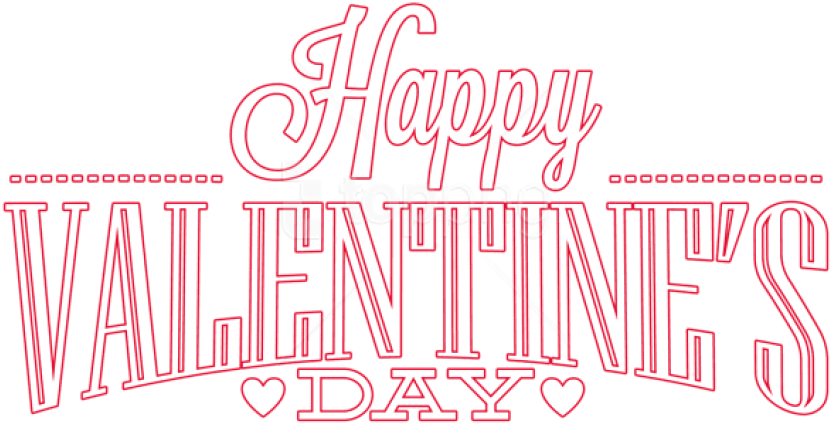 Download Free Png Download Red And White Happy Valentine S Day Calligraphy Png Image With No Background Pngkey Com