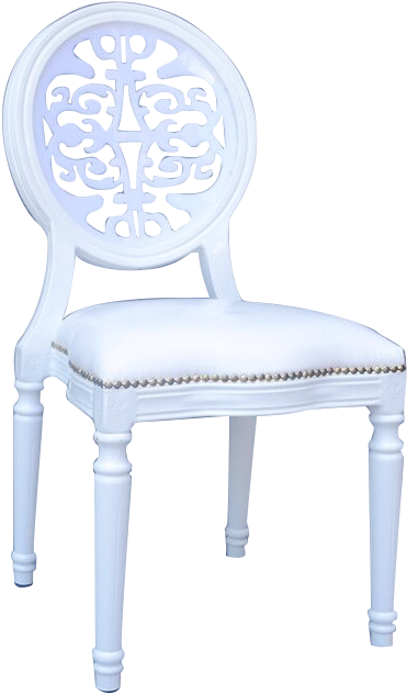 Royal White Pu Banquet Imitated White Wedding Chairs - Chair (750x750), Png Download