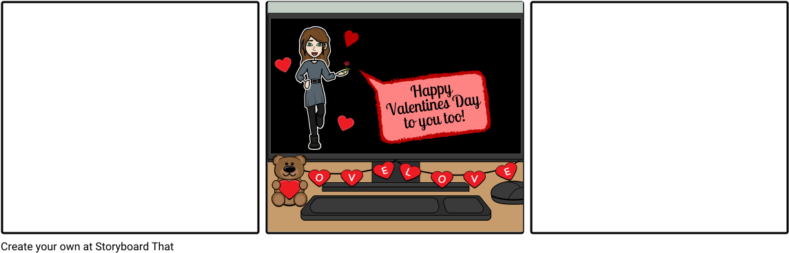 Valentines Day - Cartoon (1164x385), Png Download