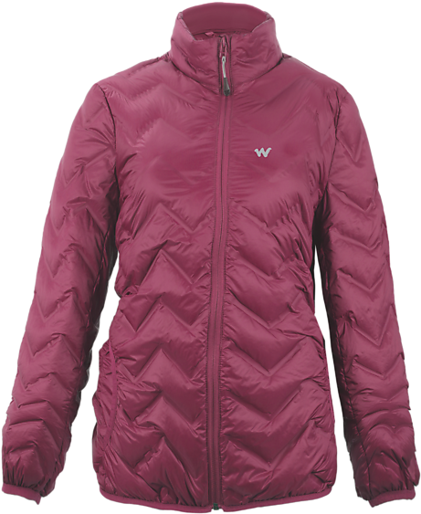 Wildcraft Women Women Bonded Down Jacket - Zipper (490x735), Png Download