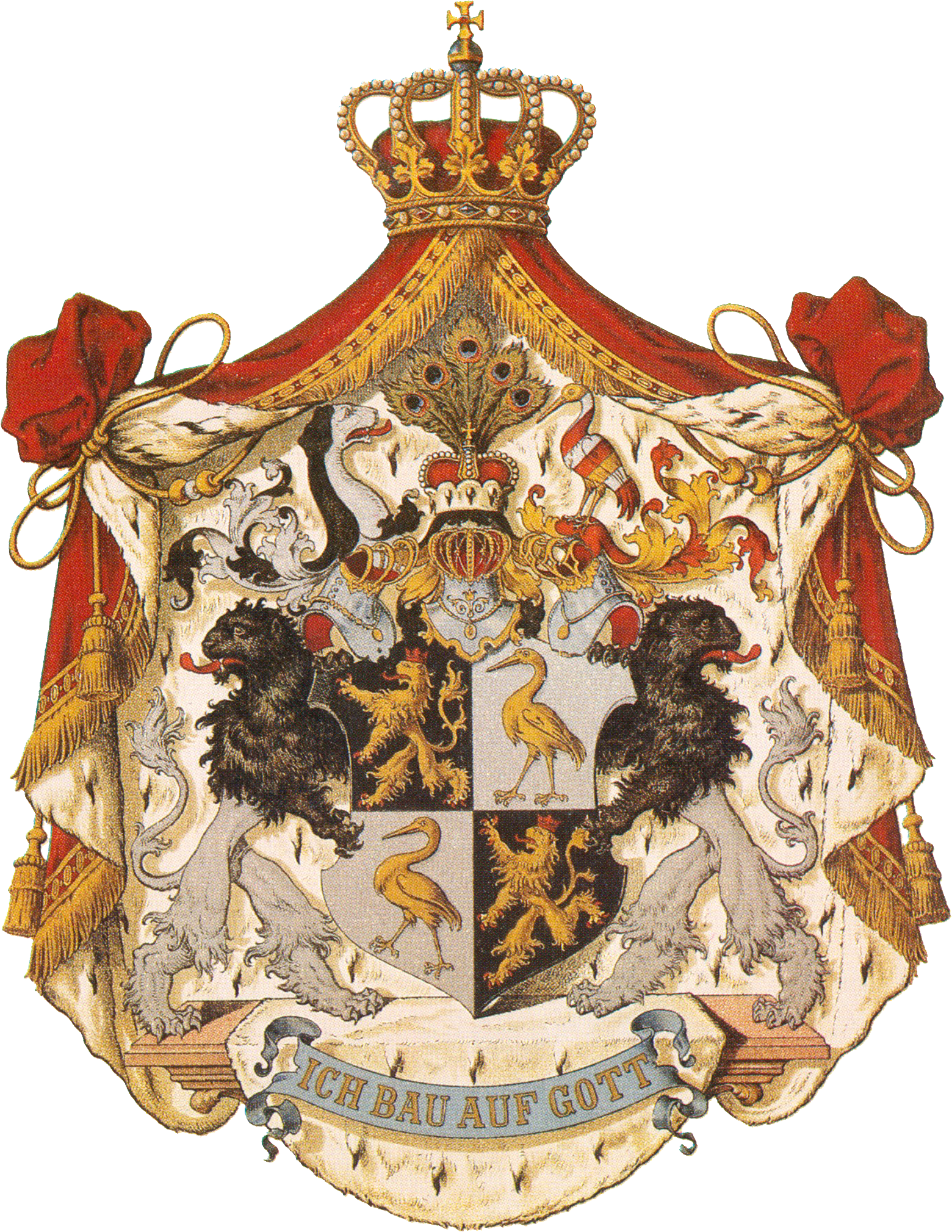 Emblem Of Principality Of Reuss Elder Line - Holy Roman Empire (1849x2176), Png Download