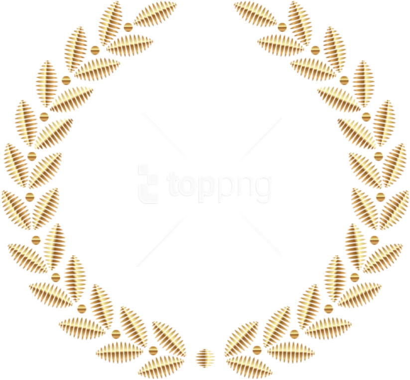 transparent background gold laurel wreath png