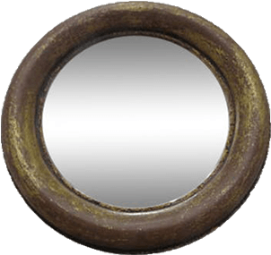 Round Wooden Mirror - Circle (600x600), Png Download