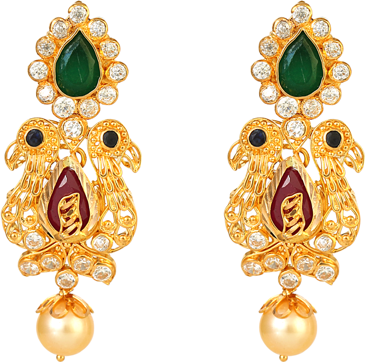 Earrings Collections South Indian - Jewellery (1200x1200), Png Download