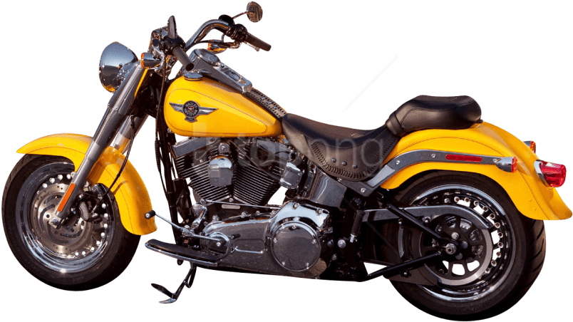 Free Png Download Harley Davidson Yellow Motorcycle - Yellow Harley Davidson Motorcycle (850x501), Png Download