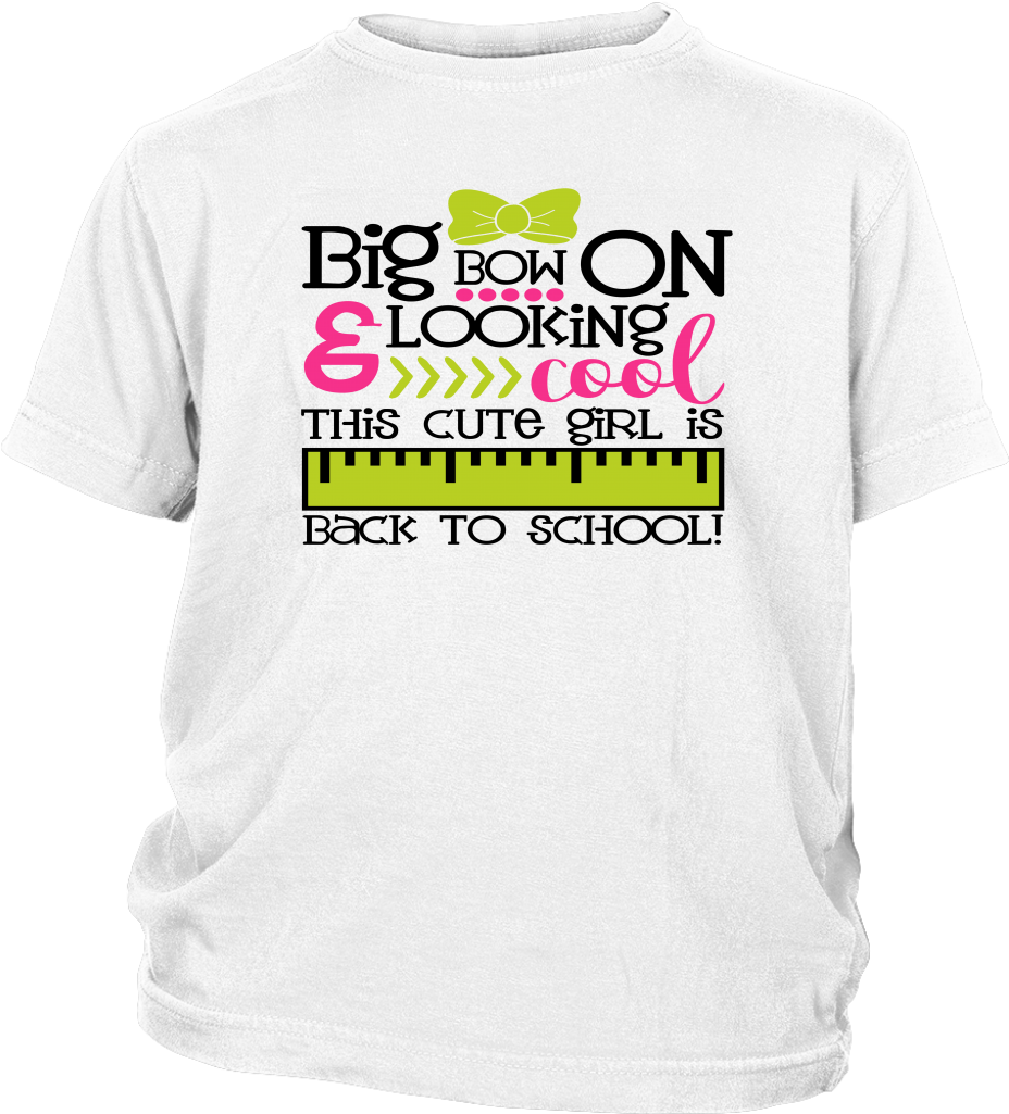 Girls Back To School T-shirt Cool Cotton Shirt With - Shirt (1024x1024), Png Download