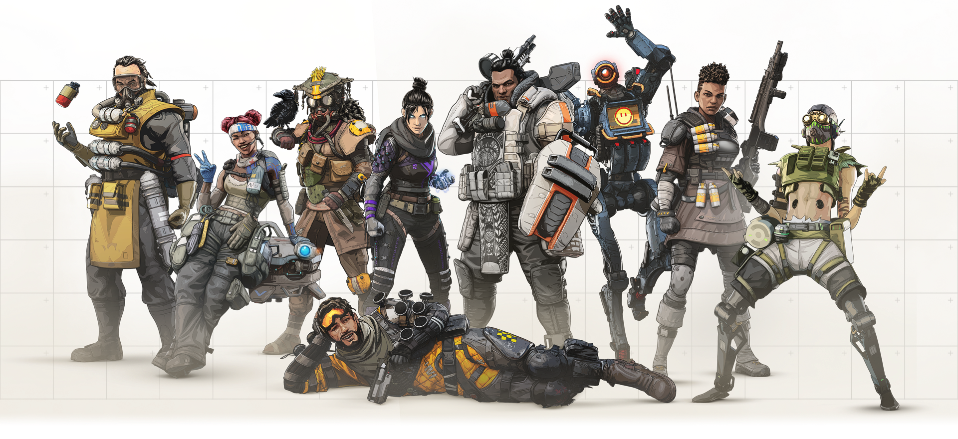 See The Roster - Apex Legends Founders Pack Skins (1920x880), Png Download