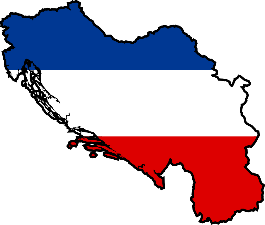 Flag-map Of Yugoslavia - Map Of Yugoslavia Blank (904x768), Png Download