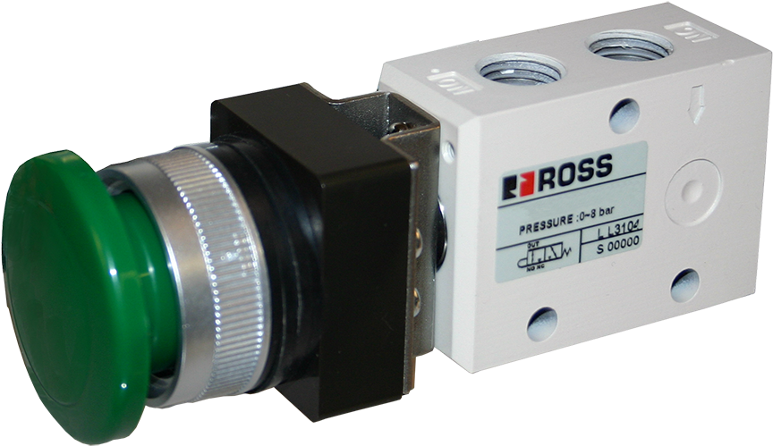 Pushbutton Mushroom Gn 12 Series Valves - Valve (900x701), Png Download