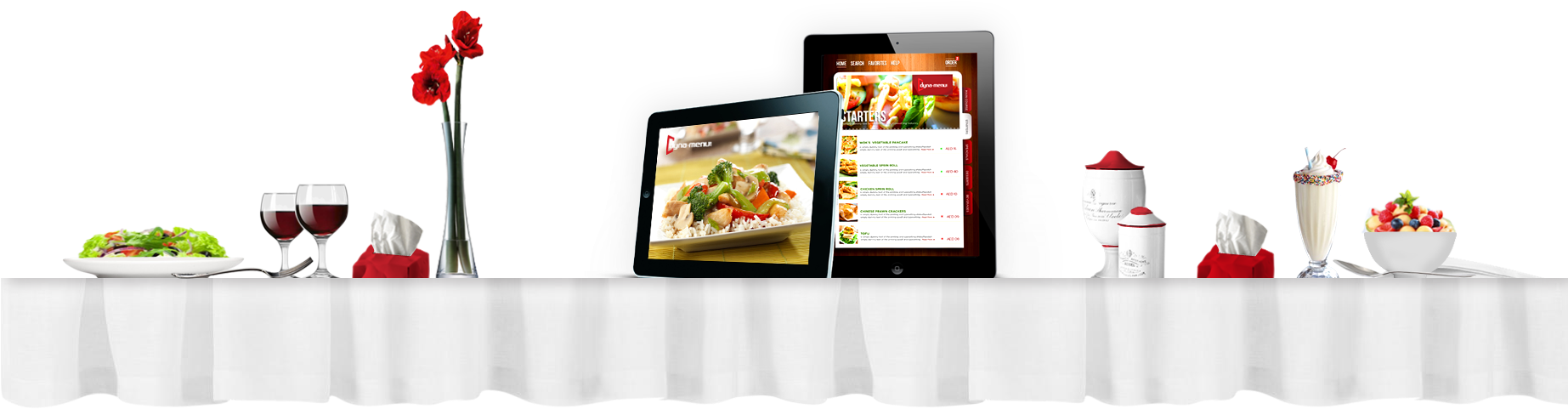 Versions Of Dyna-menu Digital Menu App (1844x528), Png Download