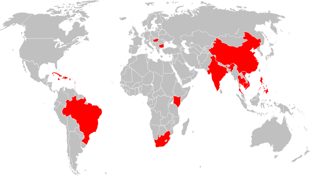 New Map Targets - Produzione Del Tè Nel Mondo (1000x568), Png Download