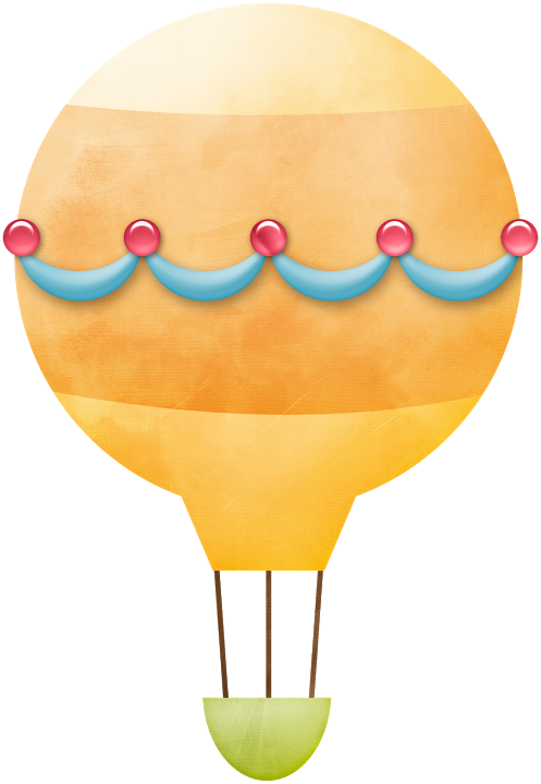 Ch - B *✿* - Hot Air Balloon (497x720), Png Download