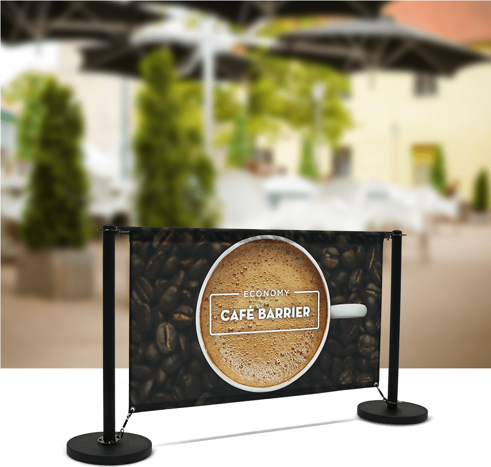 Cafe Barrier Economy 1500 Single Sided Front - Economy (1000x1000), Png Download