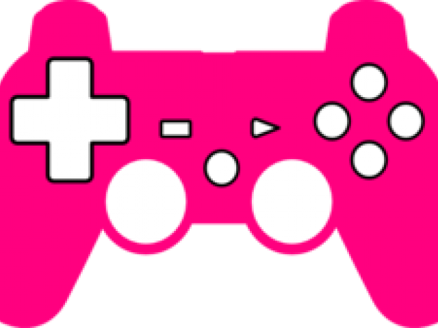 Video Game Clipart Ps3 Controller - Cartoon Pink Game Controller (640x480), Png Download