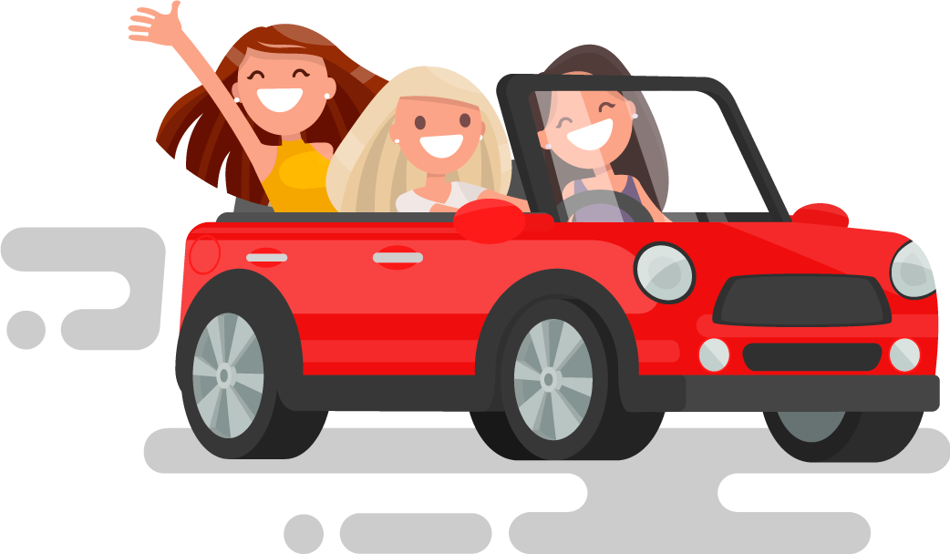 Iride Safe - Teen In Car Clipart (1042x608), Png Download