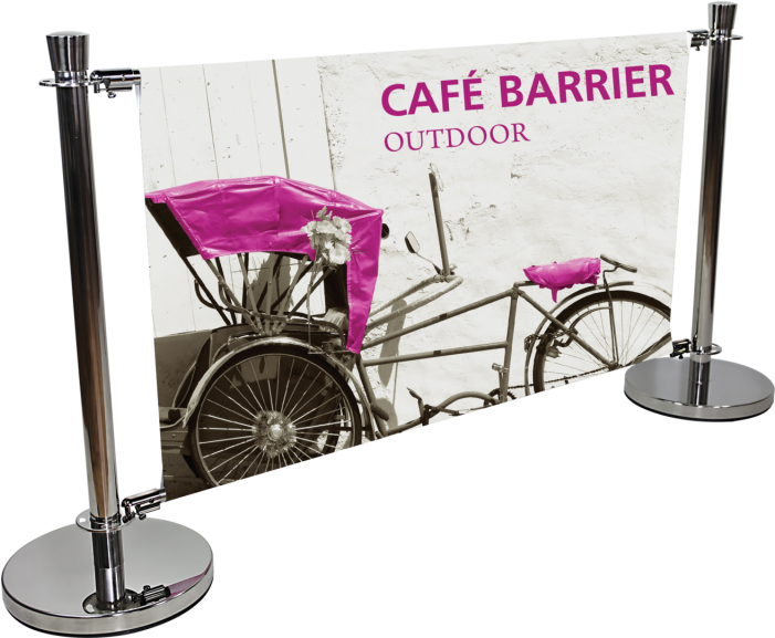 Cafe Barrier Indoor/outdoor Banner Stand System - Banner (700x700), Png Download