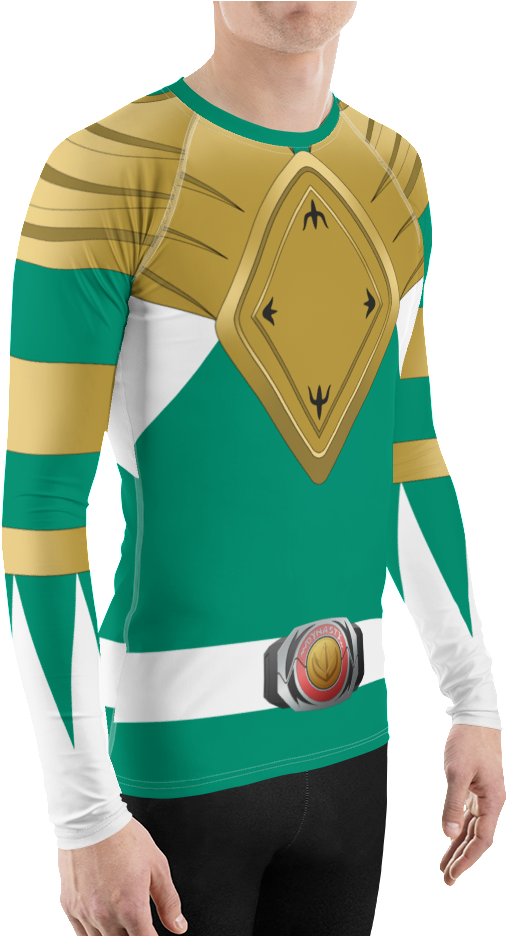 Green Ranger Rash Guard - Power Ranger Rash Guard (935x935), Png Download