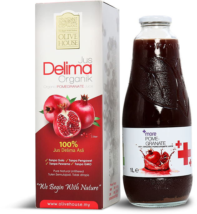Azerbaijan Pomegranate Juice 1 Liter - Jus Delima Olive House (800x800), Png Download
