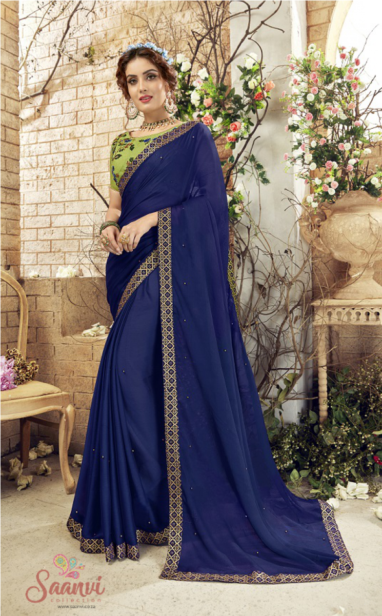 Navy Blue Colour Saree (1200x1200), Png Download