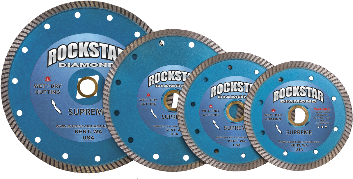 Rockstar Supreme Turbo Diamond Saw Blades For Stone - Diamond Blade (1280x645), Png Download