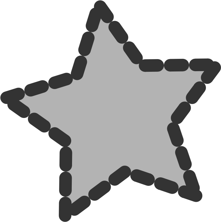 Star Outline Free Vector Graphic Star Shape Dotted - Étoile Grise (720x720), Png Download
