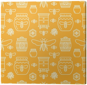 Apiary Thin Line Icons Bee, Beehive, Honeycomb, Barrel - Emblem (400x400), Png Download
