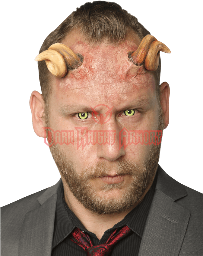 Curled Devil Horns - Costume (850x850), Png Download