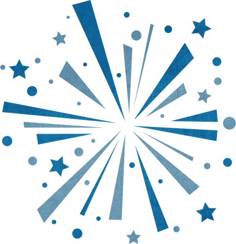 Fireworks Clipart Teal - Blue Fire Work Png (483x500), Png Download