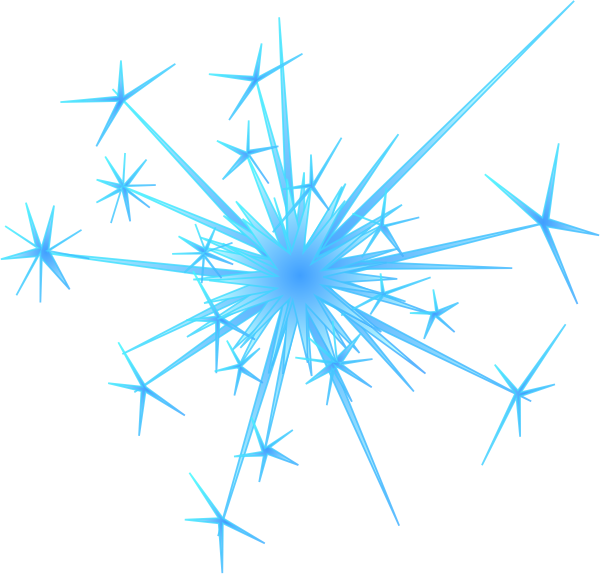 Fireworks Clipart Teal - Sparkle Clip Art (600x574), Png Download