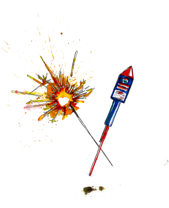 Sparklers & Bottle Rockets - Sparkler (349x480), Png Download