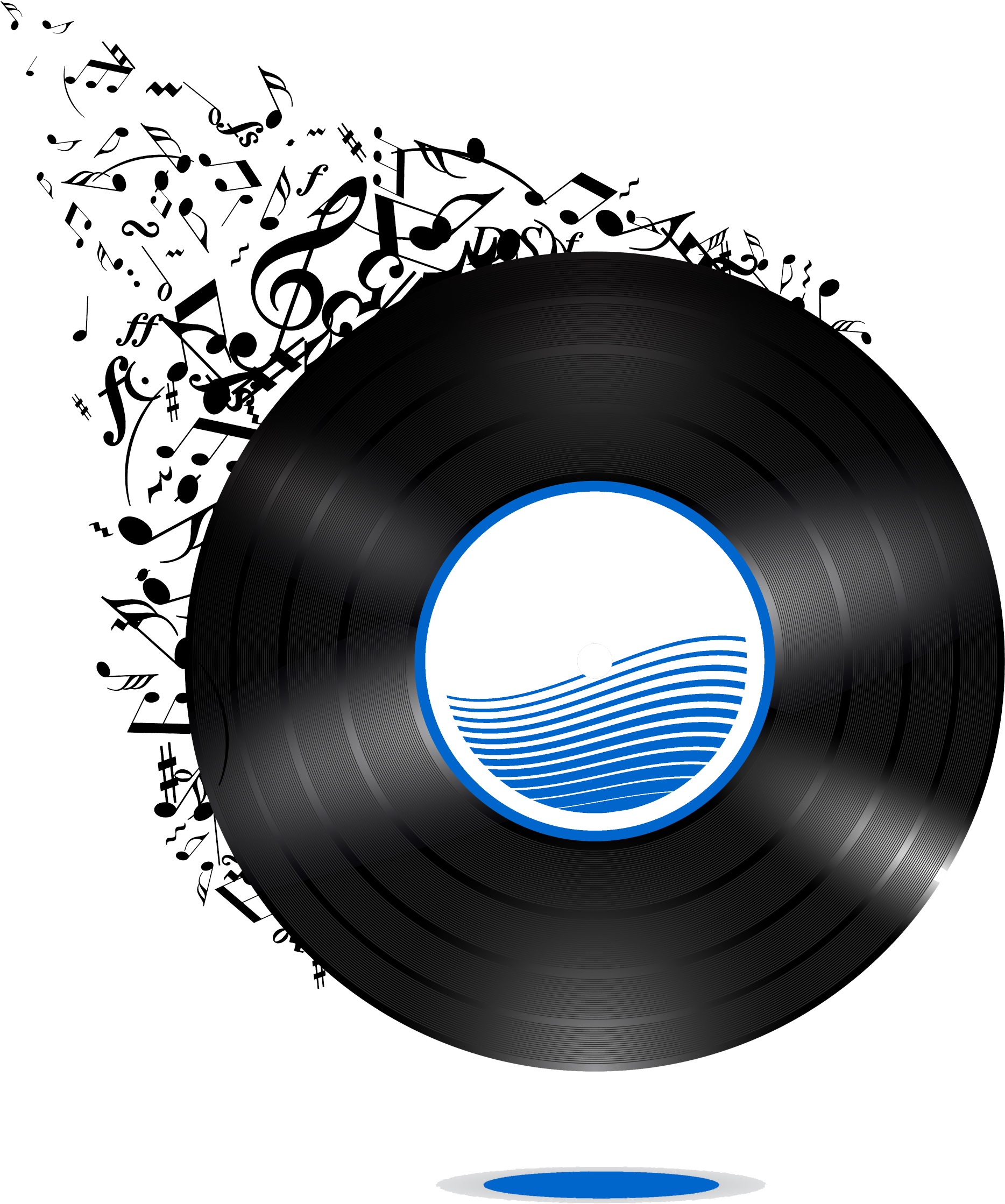 Music Transparent Vinyl - Discos De Vinil Notas Musicais (2500x2500), Png Download