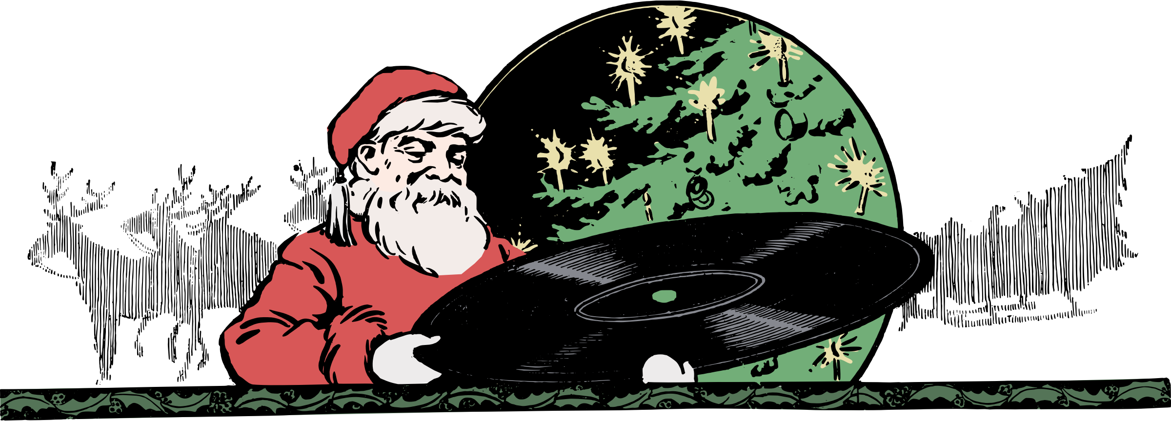 Phonograph Record Computer Icons Music Lp Record Sound - Phonograph Record (2083x750), Png Download