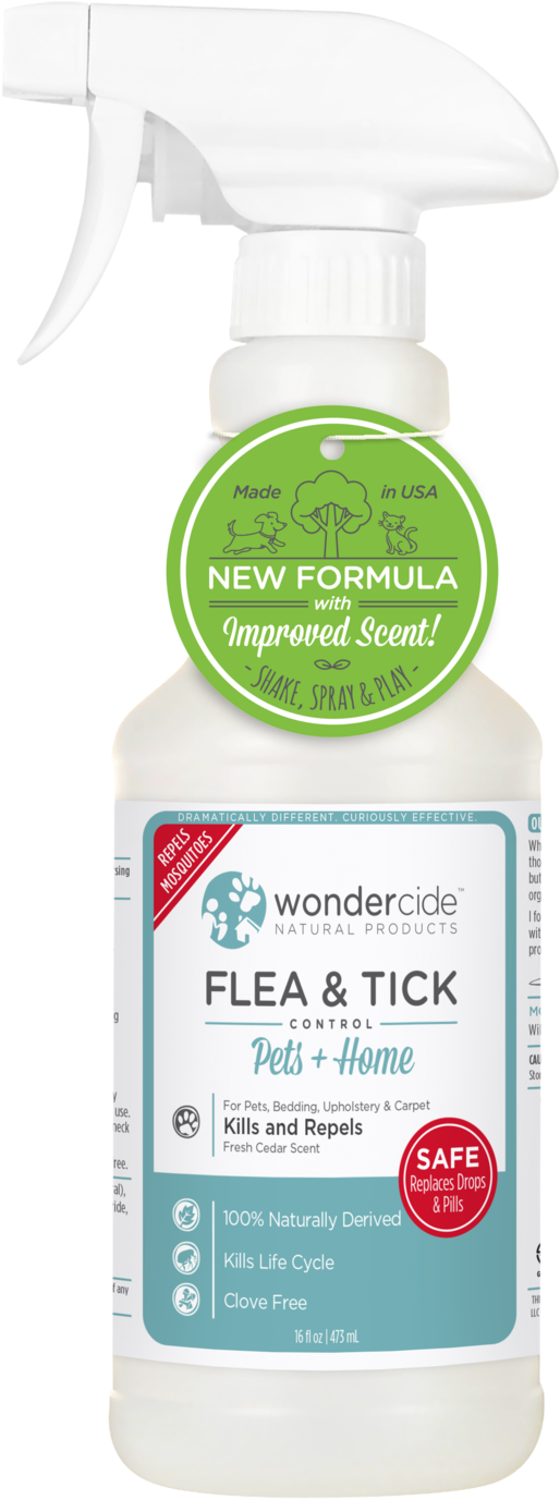 Flea & Tick Control For Pets Home - Wondercide Flea/tick Pet & Home Lemongrass Spray (1400x1400), Png Download