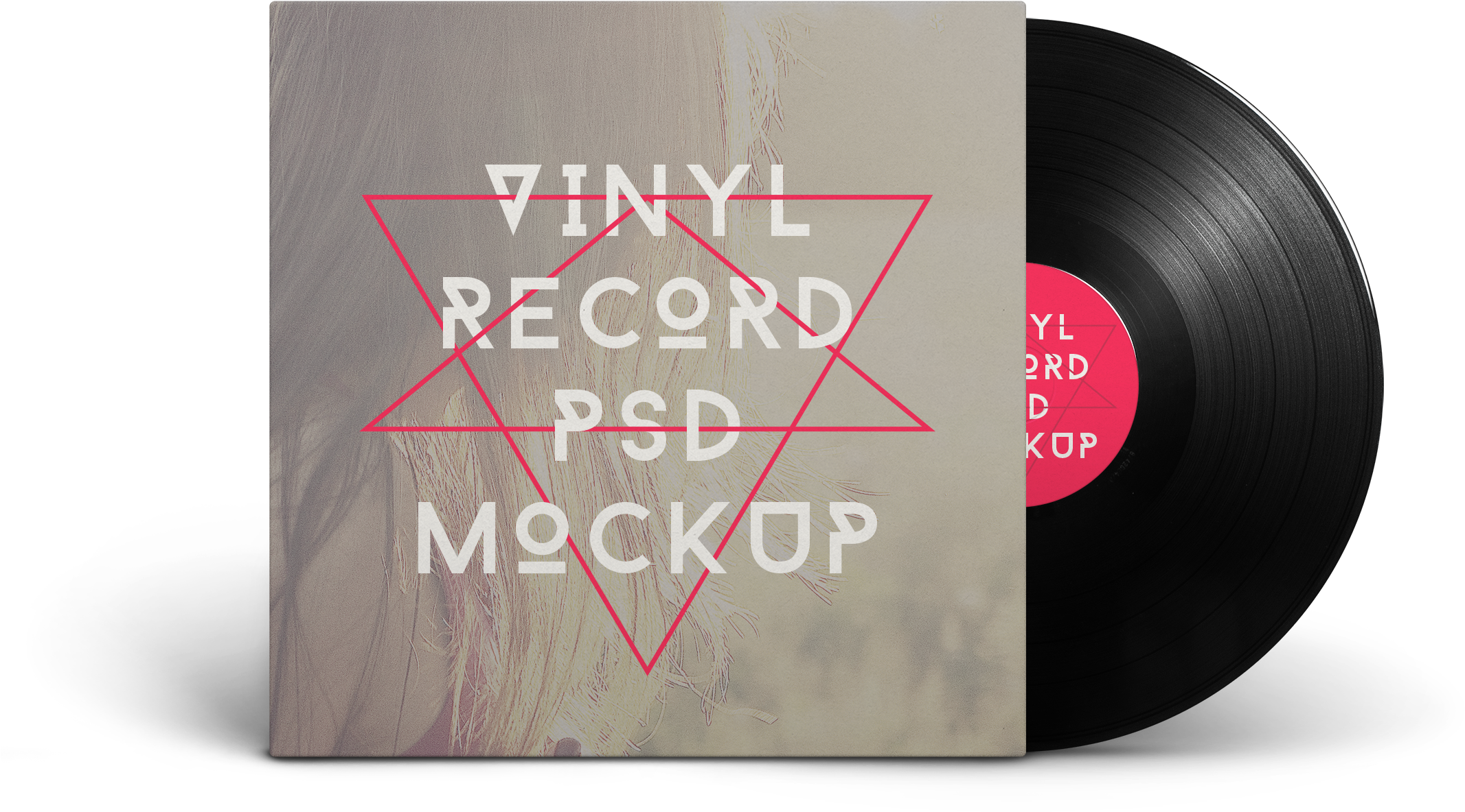 Vinyl Record Psd Mockup - Phonograph Record (2400x1700), Png Download