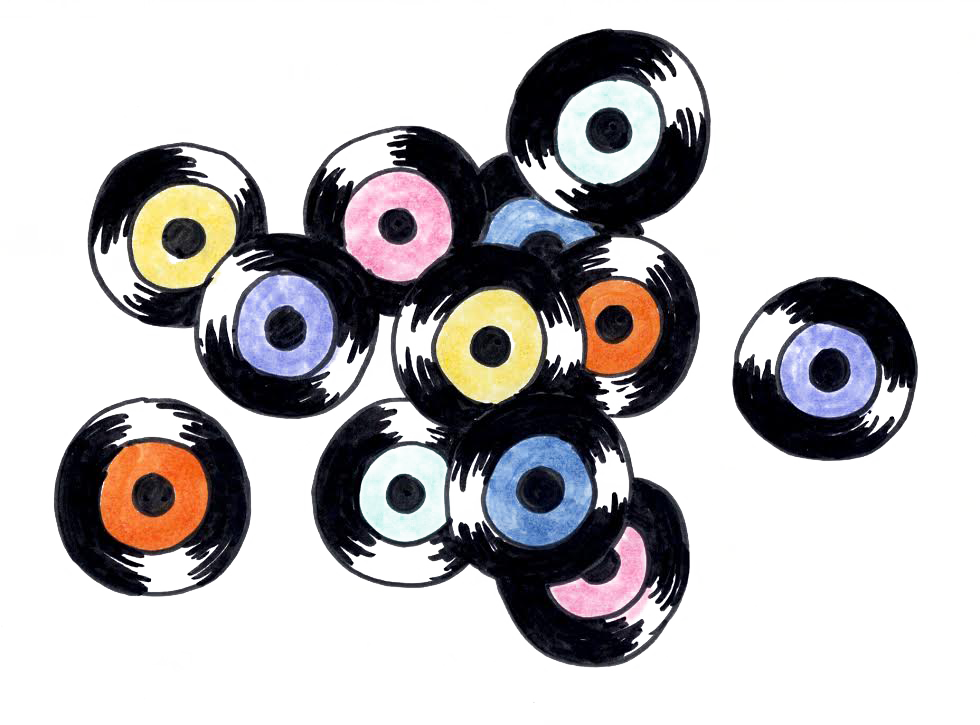 Women On Vinyl - Circle (980x725), Png Download